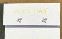 Load image into Gallery viewer, Ania Haie Sunny Sparkler Silver Four Petal Stud Earrings Silver