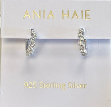 Load image into Gallery viewer, Silver Sparkle Cluster Huggie Hoop Earrings Ania Haie