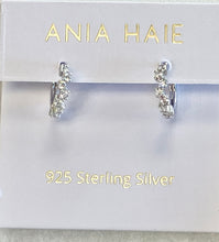 Load image into Gallery viewer, Silver Sparkle Cluster Huggie Hoop Earrings Ania Haie