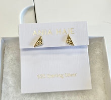 Load image into Gallery viewer, Ania Haie Gold Triangle Kiss Stud Earrings