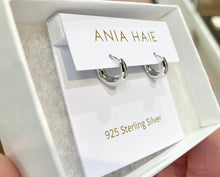 Load image into Gallery viewer, Ania Haie Luxe Huggie Hoop Silver Earring