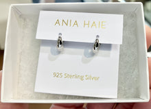 Load image into Gallery viewer, Ania Haie Luxe Huggie Hoop Silver Earring