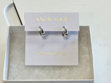 Load image into Gallery viewer, Ania Haie Luxe Huggie Hoop Silver Earring