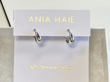 Load image into Gallery viewer, Ania Haie Luxe Huggie Hoop Silver Earring