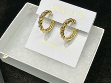 Load image into Gallery viewer, Ania Haie Twisted Huggie Hoop Earrings