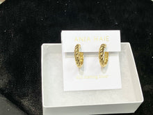 Load image into Gallery viewer, Ania Haie Twisted Huggie Hoop Earrings