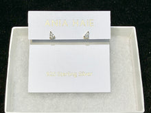 Charger l'image dans la galerie, Gold Plated Pear Shaped Cubic Zirconia Stud Earrings