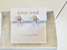 Charger l'image dans la galerie, Silver Eight-Pointed Star Stud Earrings