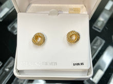 Load image into Gallery viewer, Silver Vermeil Twisted Love Knot Earrings