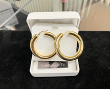 Load image into Gallery viewer, Silver Vermeil Donut Hoop Earring