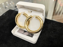 Load image into Gallery viewer, Silver Vermeil Donut Hoop Earring