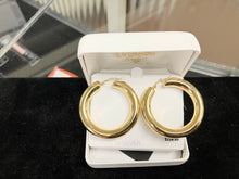 Load image into Gallery viewer, Silver Vermeil Donut Hoop Earring