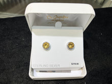 Load image into Gallery viewer, Silver Citrine Earrings