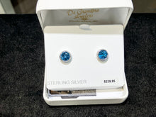Load image into Gallery viewer, Blue Topaz Silver Earrings