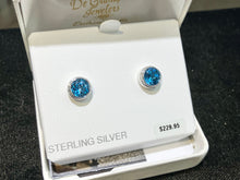 Load image into Gallery viewer, Blue Topaz Silver Earrings