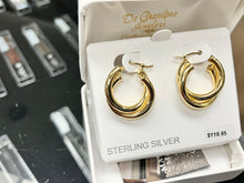 Load image into Gallery viewer, Double Tube Gold Vermeil Hoop Earrings