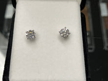 Load image into Gallery viewer, Lab Created Diamond White Gold Earrings