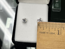 Load image into Gallery viewer, Lab Created Diamond White Gold Earrings
