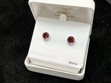 Load image into Gallery viewer, Natural Garnet Silver Earrings