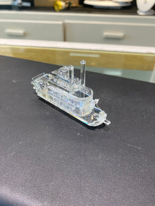 Riverboat Crystal Figurine