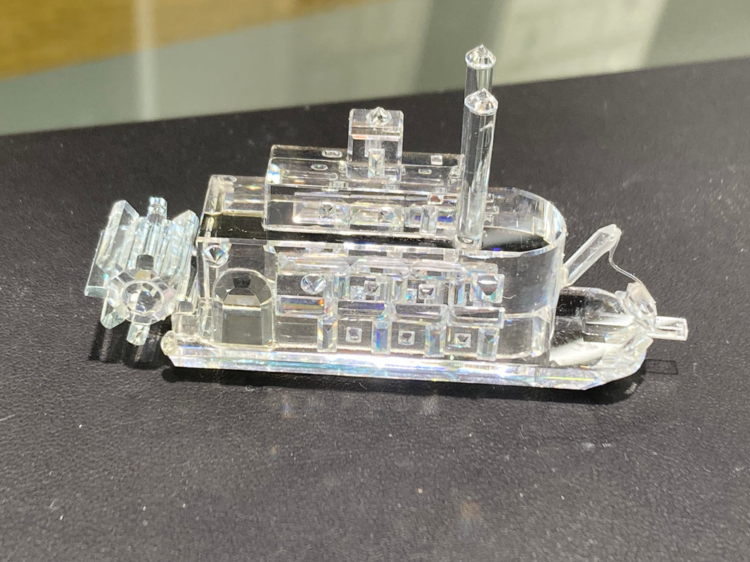 Riverboat Crystal Figurine