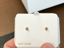Laden Sie das Bild in den Galerie-Viewer, 14 K Rose Gold Ball Stud Earrings