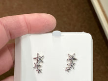 Cargar imagen en el visor de la galería, Triple Star Climber Silver Earrings
