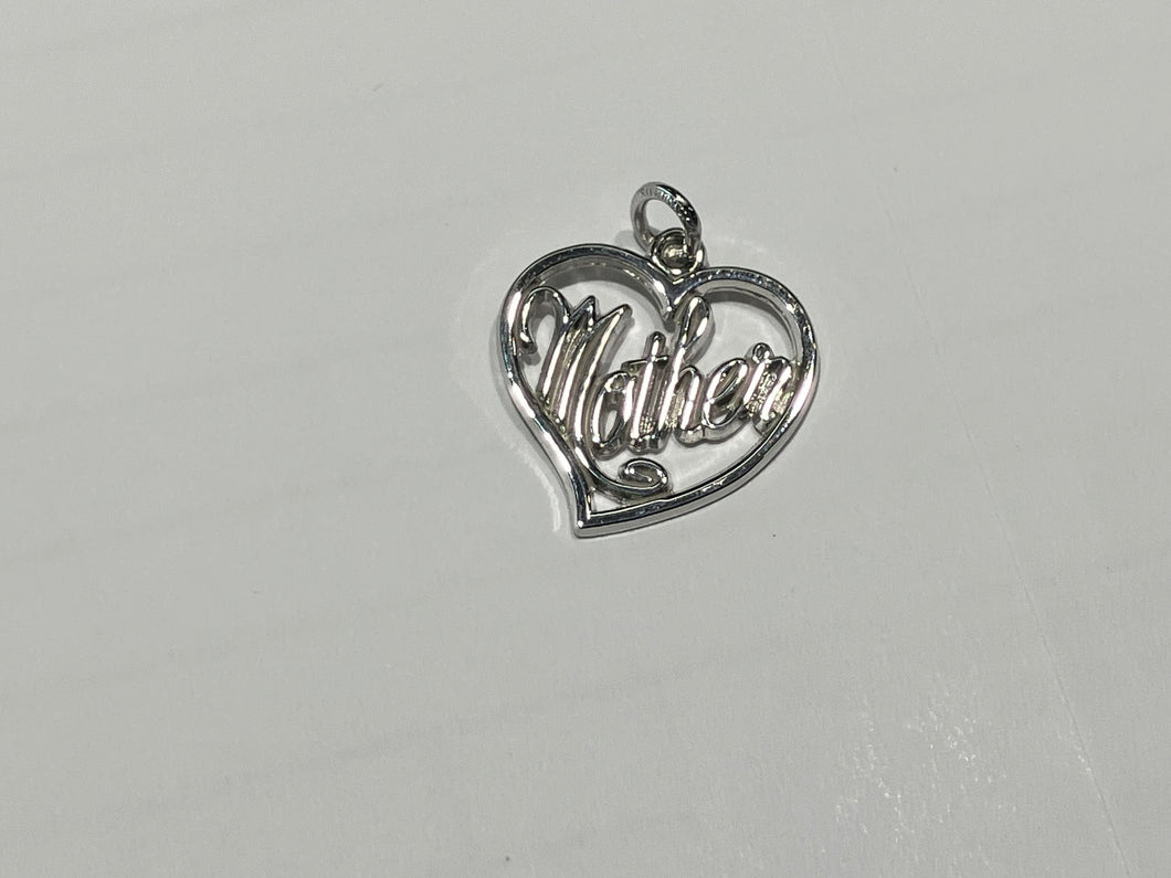 Mother Silver Heart Charm