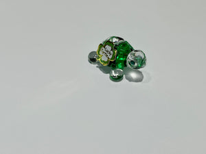 Green Lucky Turtle Glass Figurine