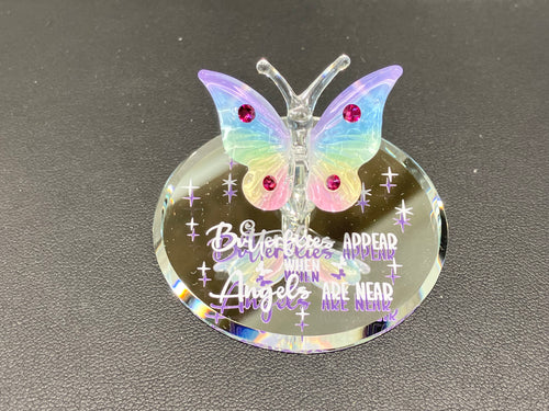 Butterflies Appear When Angels Are Near Butterfly Glass Figurine