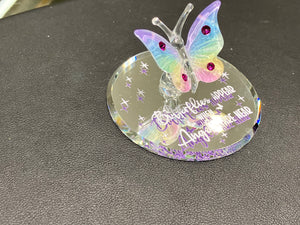 Butterflies Appear When Angels Are Near Butterfly Glass Figurine