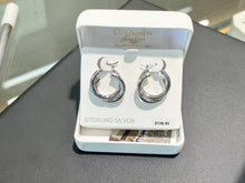 Laden Sie das Bild in den Galerie-Viewer, Silver Double Hoop Earrings