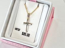 Load image into Gallery viewer, Gold Filled Children's Cross With Chain