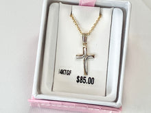 Load image into Gallery viewer, Gold Filled Children's Cross With Chain