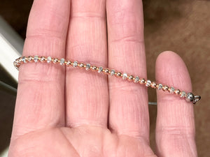Silver And Rose Gold Bolo Bracelet