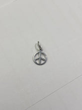 Load image into Gallery viewer, Silver Peace Symbol Charm