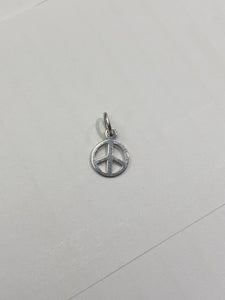 Silver Peace Symbol Charm