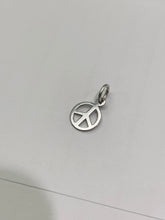 Load image into Gallery viewer, Silver Peace Symbol Charm