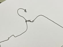 Cargar imagen en el visor de la galería, Silver Lady Bug With White Sapphire Adjustable Necklace