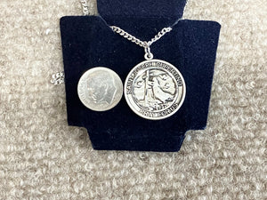 Saint Joseph of Cupertino Silver Pendant And Chain