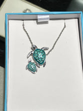 Load image into Gallery viewer, Turtles Silver Adjustable Pendant