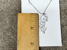Cargar imagen en el visor de la galería, Cherry Blossoms Pink Sapphire Adjustable Silver Necklace