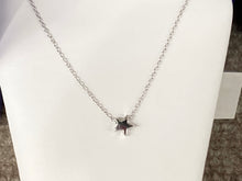 Load image into Gallery viewer, Silver Star Adjustable Necklace