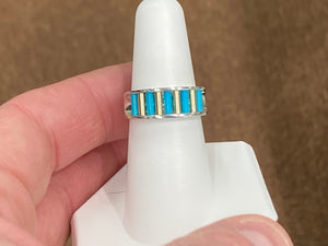 Silver And Gold Turquoise Aperture Ring By John Kennedy