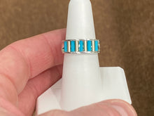 Charger l&#39;image dans la galerie, Silver And Gold Turquoise Aperture Ring By John Kennedy