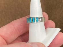 Load image into Gallery viewer, Silver And Gold Turquoise Aperture Ring By John Kennedy