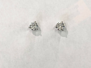 Lab Grown 1.42 Carat Diamond Earrings Martini Setting