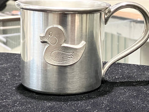 Pewter Duck Baby Cup