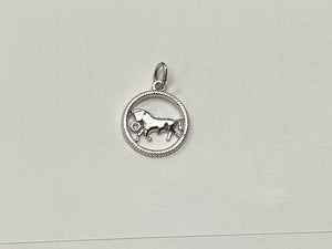 Taurus Silver Charm