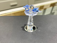 Load image into Gallery viewer, Blue Birds Bath Crystal Figurine